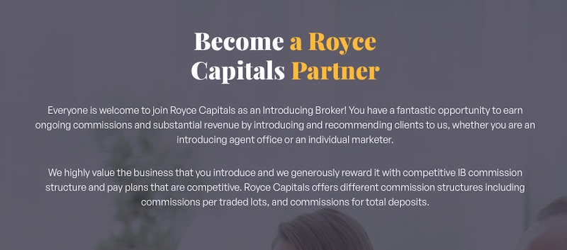 Royce Capitals Launches Introducing Broker Program Offering Competitive Commissions and Flexible Structures
